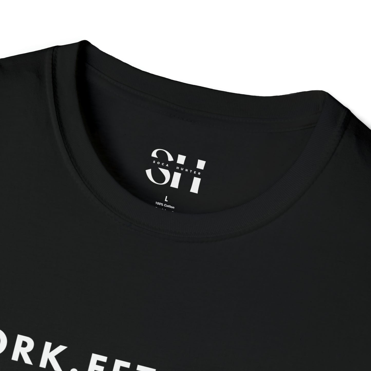 Work.Fete.Lime.Repeat-Unisex Softstyle T-Shirt